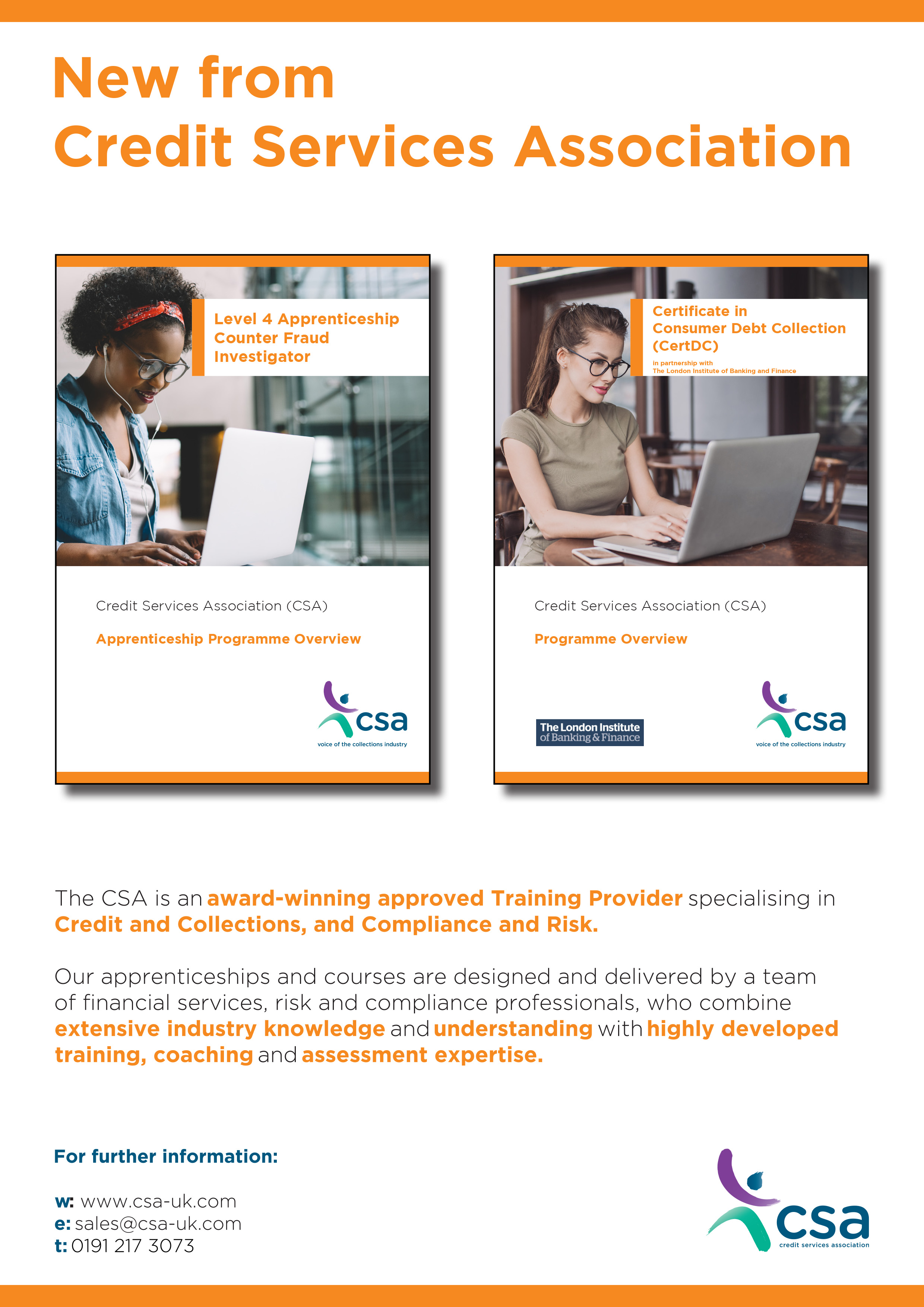 New apprenticeships from the CSA