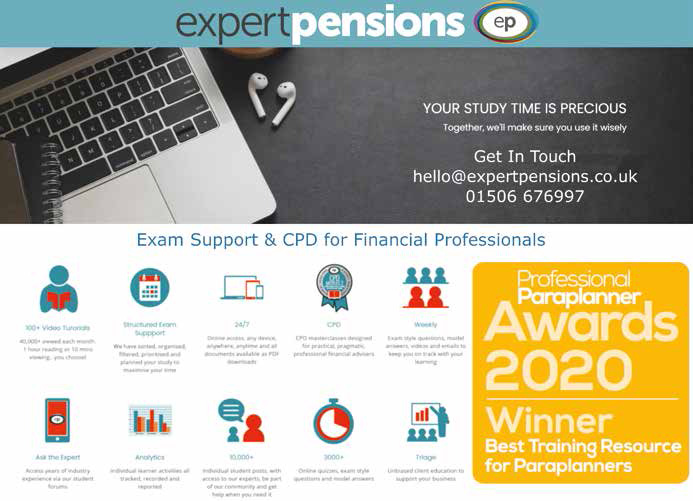 Use Expert Pensions to support you through your CII exams